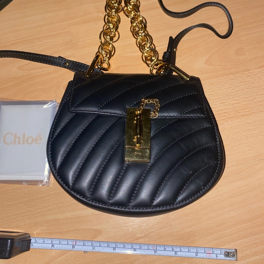 Chloe purse black leather made in Italy.